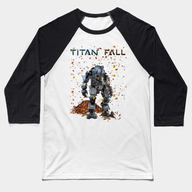 Titan Fall Parody Baseball T-Shirt by Clown